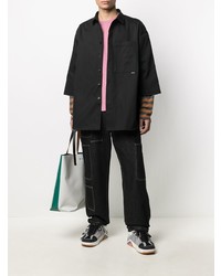 Мужская черная рубашка с длинным рукавом от Sunnei