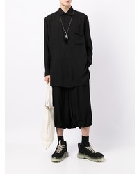 Мужская черная рубашка с длинным рукавом от Yohji Yamamoto