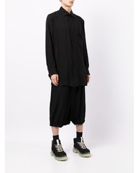 Мужская черная рубашка с длинным рукавом от Yohji Yamamoto