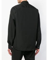 Мужская черная рубашка с длинным рукавом от Jil Sander