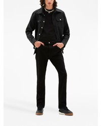 Мужская черная рубашка с длинным рукавом от Courrèges