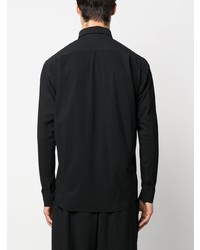 Мужская черная рубашка с длинным рукавом от GR10K