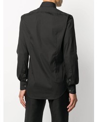 Мужская черная рубашка с длинным рукавом от Corneliani