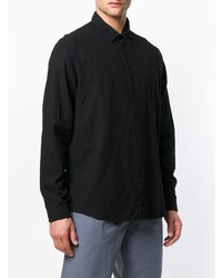 Мужская черная рубашка с длинным рукавом от Folk