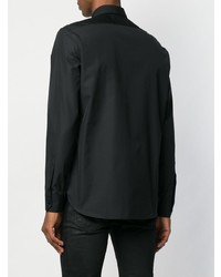 Мужская черная рубашка с длинным рукавом от Saint Laurent