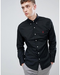Мужская черная рубашка с длинным рукавом от Polo Ralph Lauren