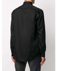 Мужская черная рубашка с длинным рукавом от Etro