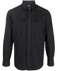 Мужская черная рубашка с длинным рукавом от Ralph Lauren RRL