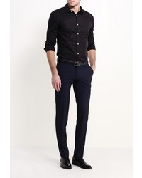 Мужская черная рубашка с длинным рукавом от River Island