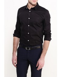 Мужская черная рубашка с длинным рукавом от River Island