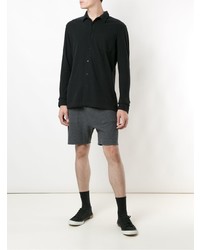 Мужская черная рубашка с длинным рукавом от OSKLEN