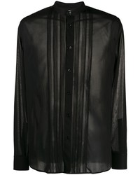 Мужская черная рубашка с длинным рукавом от Saint Laurent