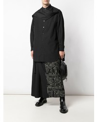 Мужская черная рубашка с длинным рукавом от Yohji Yamamoto