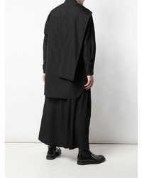 Мужская черная рубашка с длинным рукавом от Yohji Yamamoto