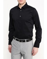 Мужская черная рубашка с длинным рукавом от Sisley