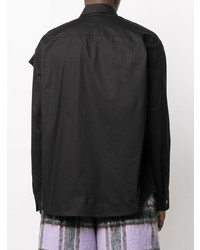 Мужская черная рубашка с длинным рукавом от DUOltd