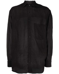 Мужская черная рубашка с длинным рукавом от Song For The Mute