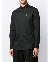 Мужская черная рубашка с длинным рукавом от Philipp Plein