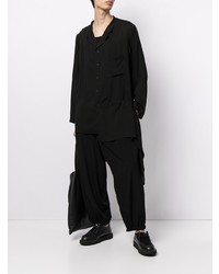 Мужская черная рубашка с длинным рукавом от Yohji Yamamoto