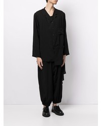 Мужская черная рубашка с длинным рукавом от Yohji Yamamoto