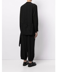 Мужская черная рубашка с длинным рукавом от Yohji Yamamoto