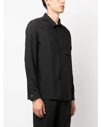 Мужская черная рубашка с длинным рукавом от Barena