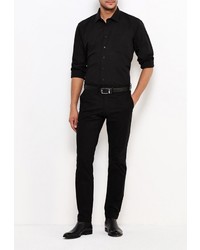 Мужская черная рубашка с длинным рукавом от STENSER