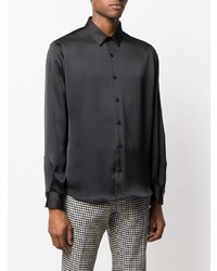 Мужская черная рубашка с длинным рукавом от Ami Paris