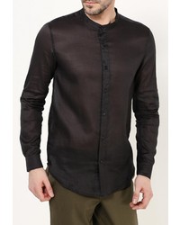 Мужская черная рубашка с длинным рукавом от Sweewe