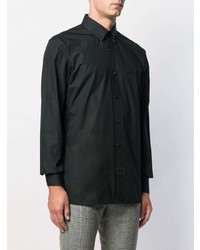 Мужская черная рубашка с длинным рукавом от Balmain