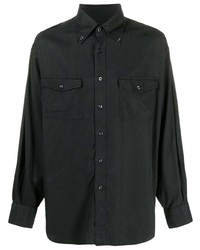 Мужская черная рубашка с длинным рукавом от Tom Ford
