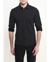 Мужская черная рубашка с длинным рукавом от Tom Tailor Denim