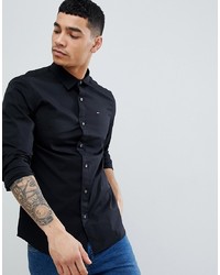 Мужская черная рубашка с длинным рукавом от Tommy Jeans