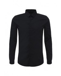 Мужская черная рубашка с длинным рукавом от Topman