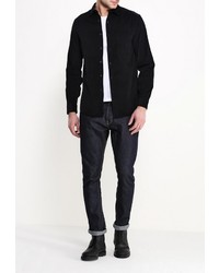 Мужская черная рубашка с длинным рукавом от Topman