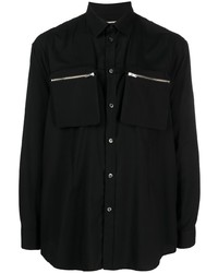 Мужская черная рубашка с длинным рукавом от Undercover