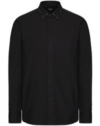 Мужская черная рубашка с длинным рукавом от Valentino