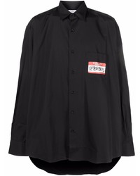 Мужская черная рубашка с длинным рукавом от Vetements