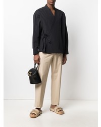 Мужская черная рубашка с длинным рукавом от Ambush