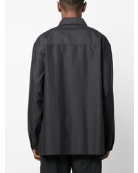 Мужская черная рубашка с длинным рукавом от mfpen