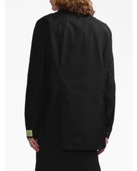 Мужская черная рубашка с длинным рукавом от Raf Simons