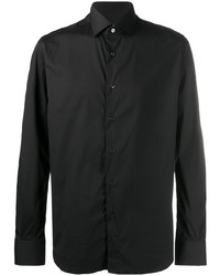 Мужская черная рубашка с длинным рукавом от Xacus