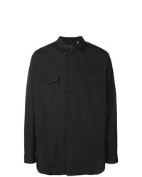 Мужская черная рубашка с длинным рукавом от Yohji Yamamoto