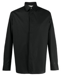 Мужская черная рубашка с длинным рукавом от Z Zegna
