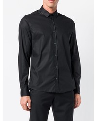 Мужская черная рубашка с длинным рукавом от Les Hommes Urban