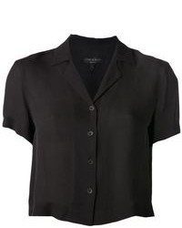 Черная рубашка с коротким рукавом