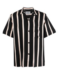 Мужская черная рубашка с коротким рукавом в вертикальную полоску от Carhartt WIP