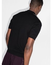 Мужская черная рубашка с коротким рукавом в вертикальную полоску от Beams Plus