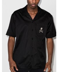 Мужская черная рубашка с коротким рукавом с вышивкой от Mastermind Japan