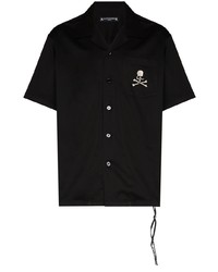 Мужская черная рубашка с коротким рукавом с вышивкой от Mastermind Japan